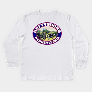 Gettysburg Pennsylvania National Military Park Union Kids Long Sleeve T-Shirt